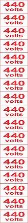 Etiqueta Adesiva 440 Volts