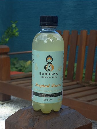 Tropical Breeze Kombucha com Abacaxi, Água de Coco e Hortelã