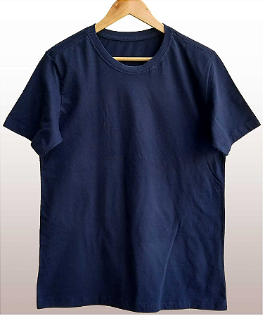 Camiseta Básica Estonada Azul Marinho