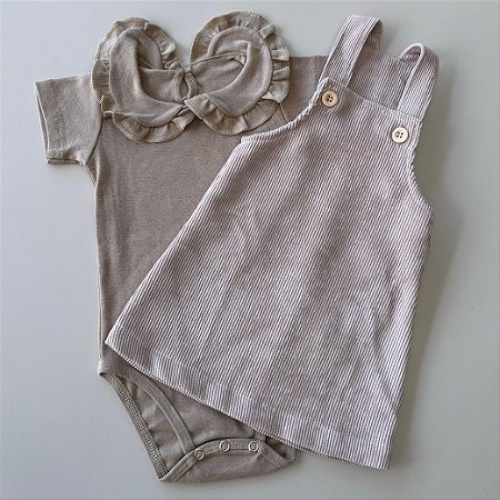 CONJUNTO SALOPETE COTELÊ E BODY
