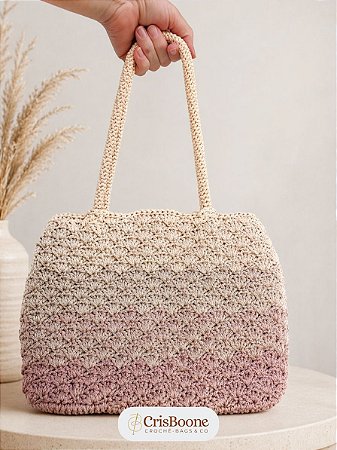 Bolsa de crochê Sol - bege