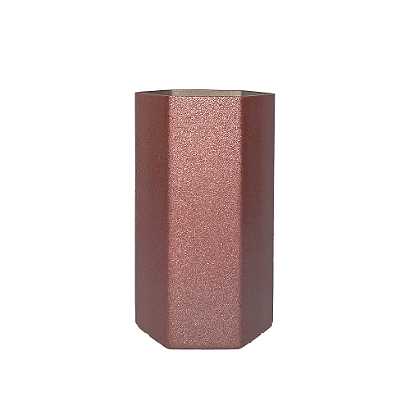 Copo de inox mod. Exagonal 300ml Rose Gold