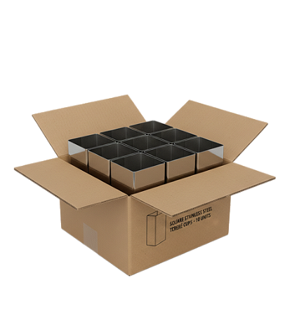 10 Copos Tereré inox Mod. Quadrado