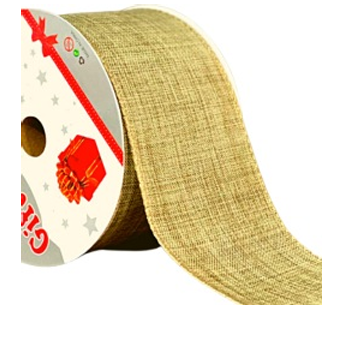 FITA ARAMADA - LINHO - 6,3 CM X 2,7 M - CRU