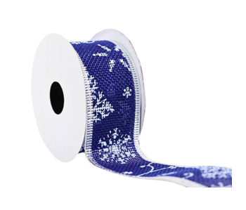 FITA NATALINA ARAMADA - 3,8CM X 3M - AZUL