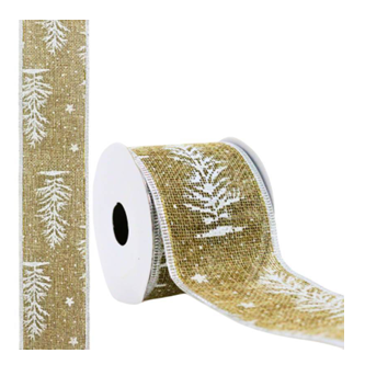 FITA NATALINA ARAMADA - 6,3CM X 2,7M - MARROM