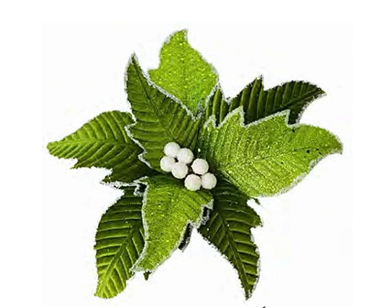 FLOR NATALINA - 33CM - 8 PETALAS - VERDE