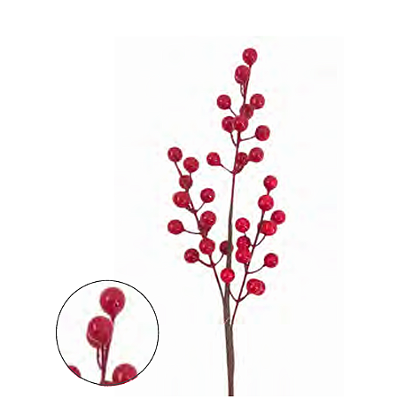 HASTE NATALINA - 38CM - BERRY - VERMELHA