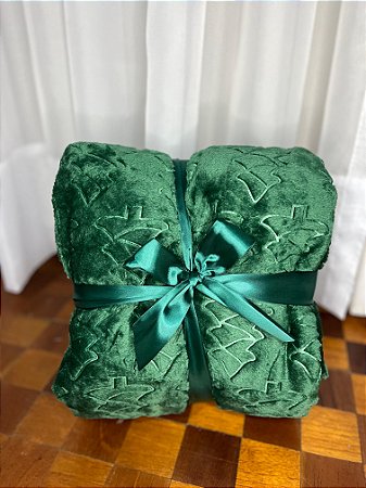 MANTA FLANELADA PRINT VERDE