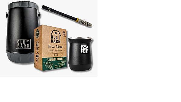 Kit Tereré Old Barn Garrafa Cuia Alumínio Bomba Inox Erva