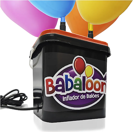 Inflador Compressor Bomba Babaloon de Balões Bexigas Bolas Balões 4 Bicos Mini