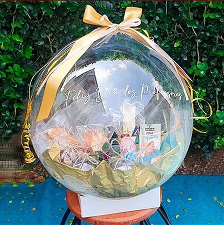 Kit Balão Bubble Transparente 30 polegadas 60cm Boca Larga para Embaladora Festas