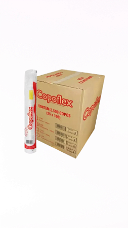 COPO DESCARTAVEL PS 200 ML COPOFLEX TRANSPARENTE C/2500