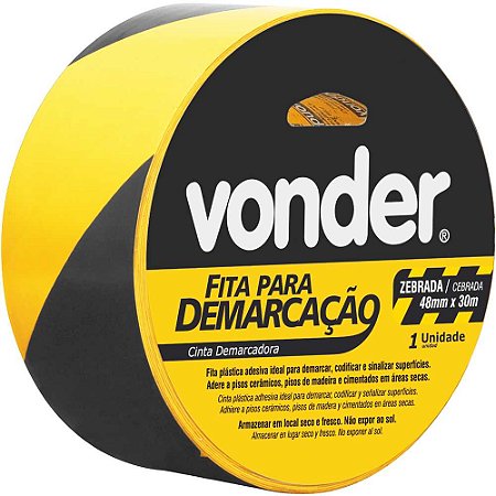 Fita adesiva para demarcação 48mmx30m Zebrada VONDER