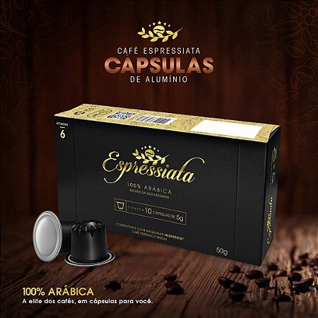 CAFÉ TORRADO E MOÍDO ESPRESSIATA 100% ARÁBICA EM CAPSULA CX C/ 10 CAPSULAS