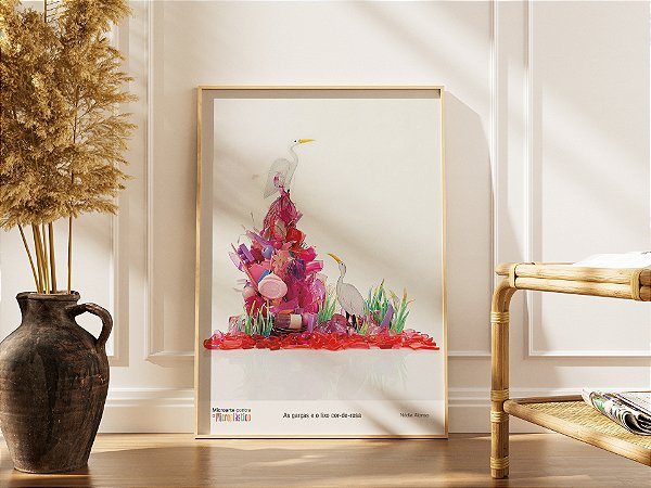 POSTER A2 - As Garças e o Lixo Cor-de-rosa - Nádia Alonso