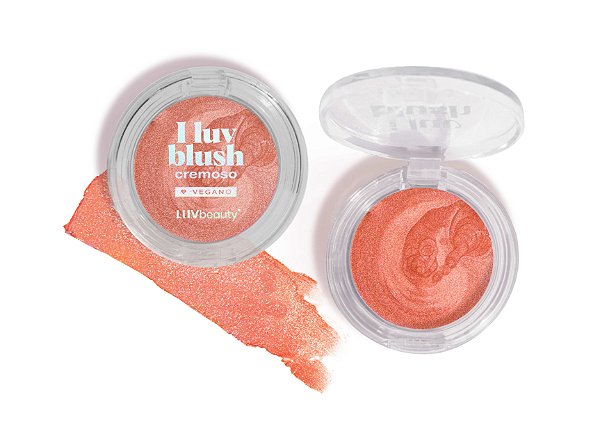 Blush Cremoso Vegano Luv Beauty - Cor Peony