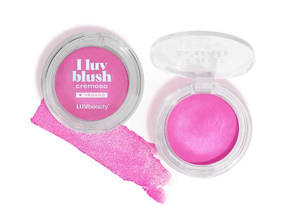 Blush Cremoso Vegano Luv Beauty - Cor Rose