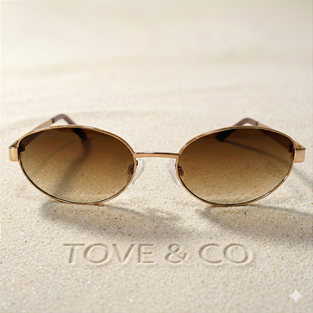 Óculos de Sol Unissex Fernando de Noronha Dourado Claro – UV400 | TOVE & CO