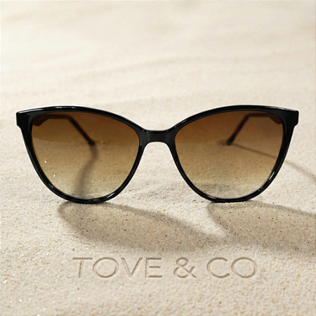 Óculos de Sol Feminino Copacabana Marrom Brilho – UV400 | TOVE & CO