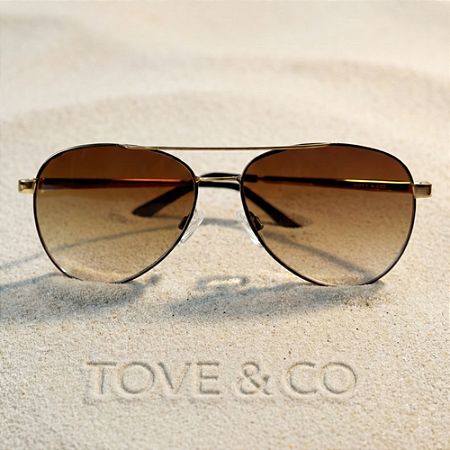 Óculos de Sol Unissex Floripa Aviador Café Marrom – UV400 | TOVE & CO