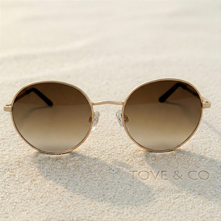 Óculos de Sol Unissex Ubatuba Dourado Lente Dedradê | TOVE & CO