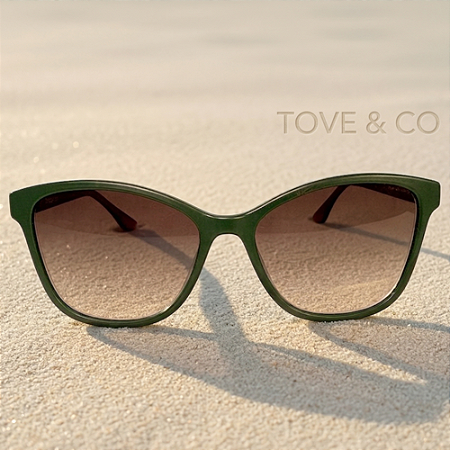 Óculos de Sol Garopaba Verde – Coleção Costa | Acetato Verde com Lente Marrom Degradê
