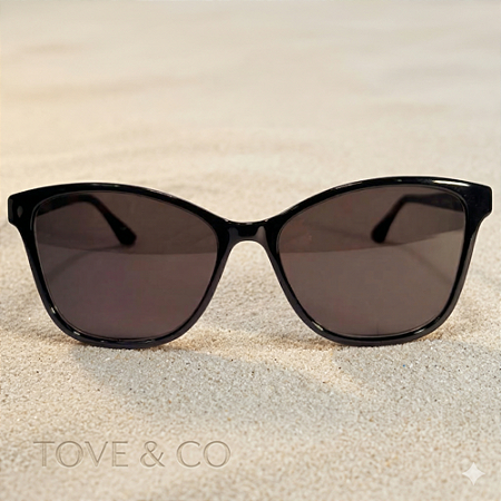 Óculos de Sol Garopaba Preto – Coleção Costa | Acetato Preto com Lente Preta