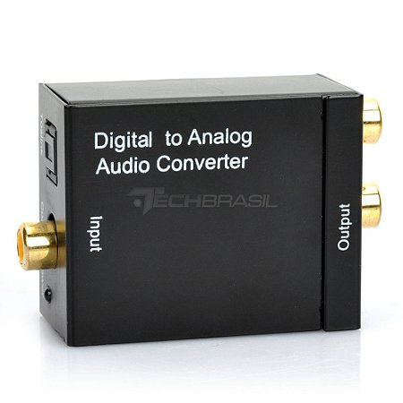 Conversor Adaptador Óptico Toslink E Coaxial Digital P/ RCA