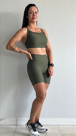 Conjunto Short Corrida Média Compressão, Top X Costas