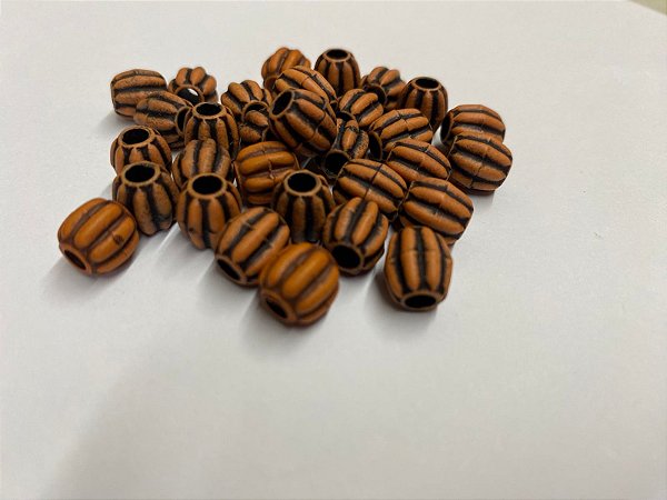 10 Miçangas de Pesca Pitanga Caramelo