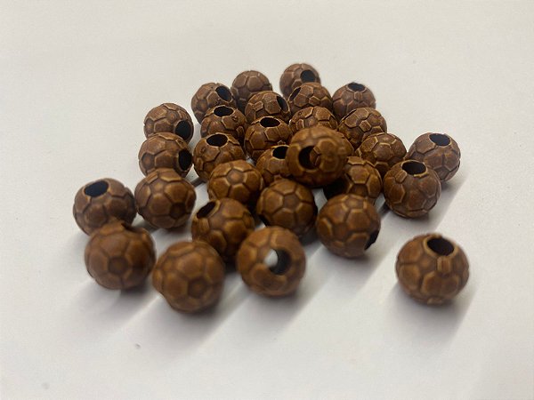 Miçangas Pesca Bola Futebol Marrom 10mm