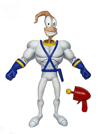 Action Figure Earthworm Jim With Snott - Original PDNA Toys