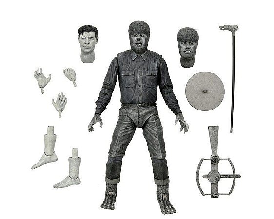 Action Figure The Wolf Man Black White - Neca Toys