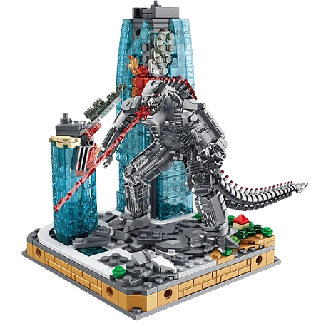 Blocos de Montar Mechagodzilla Behemoth de Aço - MOC