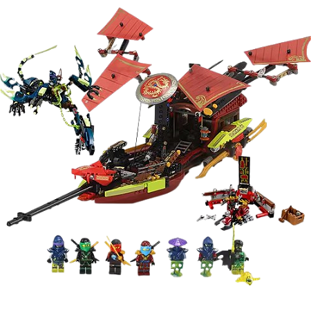 Blocos de Montar Voo Final do Barco do Destino - Ninjago