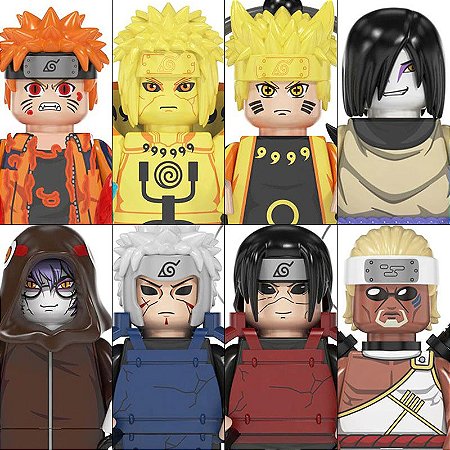 Conjunto com 16 Personagens Naruto Shippuden