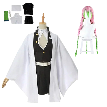 Cosplay Completo Mitsuri Kanroji Kimetsu no Yaiba - Infantil