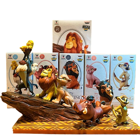 Diorama Completo O Rei Leão 6 Figures - Banpresto Bandai