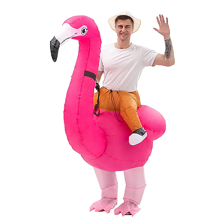 Fantasia Inflável Flamingo - Cosplay e fantasias