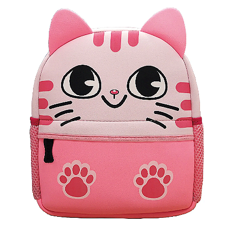 Mochila Infantil Pink Cat 3D - Aventuras Animais