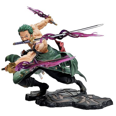 Roronoa Zoro Santoryu Estátua 18cm One Piece