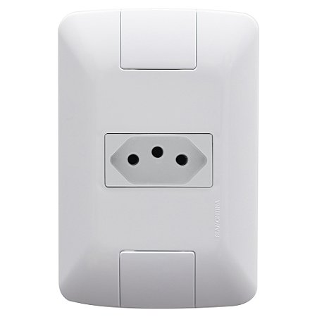 Conjunto Tomada 10A 2P+T 4x2 Tramontina Aria Branca Kit 10 un