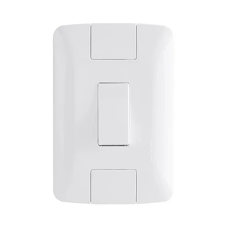 Conjunto Interruptor 10A/250V 4x2 Simples Aria Branco Kit 10 un