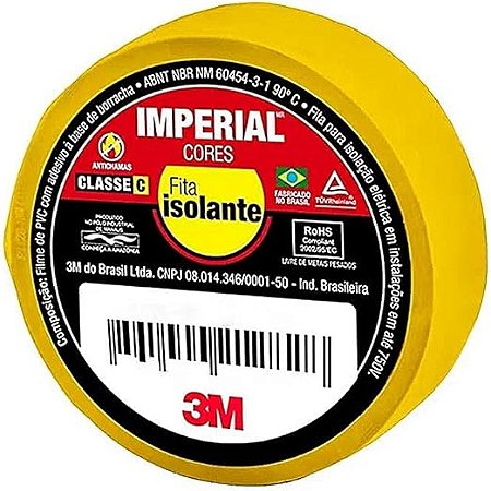 Fita Isolante Imperial 3M Anti-chama 18mm x 20m Kit c/ 10 un