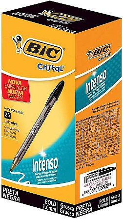 CANETA BIC CRISTAL BOLD 1.6 PRETA