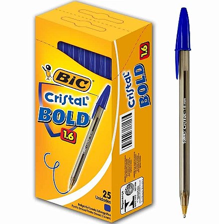 CANETA BIC CRISTAL BOLD 1.6 AZUL