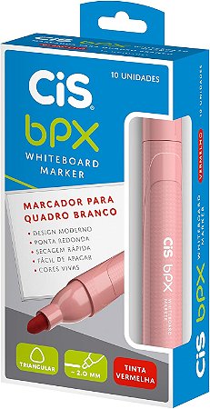 Marcador para Quadro Branco, CIS BPX, Vermelho