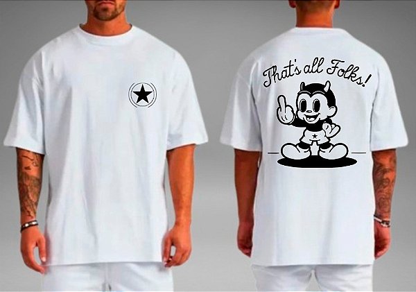 Camiseta Masculina Oversized That's All Folks