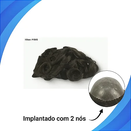 Protese capilar micropele Hilton tamanho 20x25 COR: 1